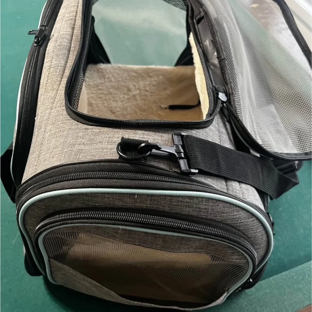 Expandable Gray Pet Carrier TSA Approved